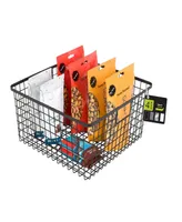 Smart Design Nestable 9" x 16" x 6" Basket Organizer with Handles