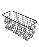 Smart Design Nestable 6" x 16" x 6" Basket Organizer with Handles