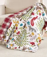 Levtex Folk Deer Woodland Reversible Quilted Throw, 50" x 60"