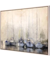 Sailboats In Fog Canvas