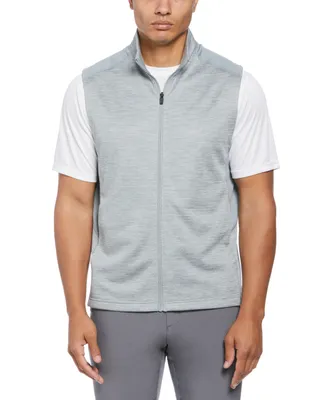 Pga Tour Men's Two-Tone Space-Dyed Full-Zip Golf Vest
