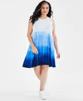 Style & Co Plus Ombre Sleeveless Flip Flop Dress, Created for Macy's