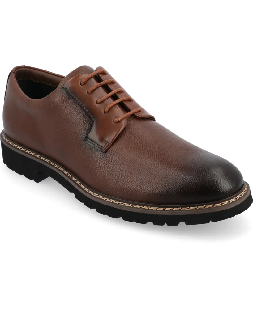 Vance Co. Men's Martin True Comfort Foam Plain Toe Lace-Up Derby Shoes