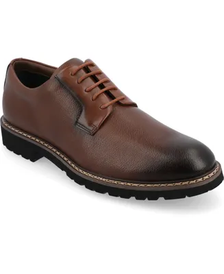 Vance Co. Men's Martin True Comfort Foam Plain Toe Lace-Up Derby Shoes