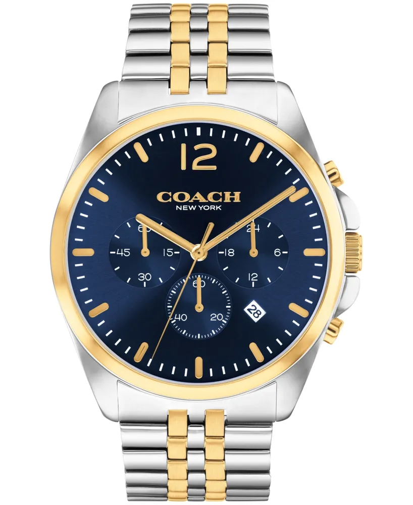 Coach Men's Greyson Two-Tone Stainless Steel Bracelet Watch 43mm