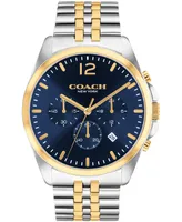 Coach Men's Greyson Two-Tone Stainless Steel Bracelet Watch 43mm