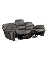 White Label Fleming 90" Double Reclining Sofa