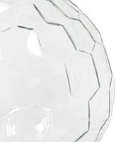 All The Rages 17.75" Contemporary Engraved Honeycomb Glass Table Desk Lamp with White Fabric Shade