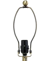 All The Rages 25" Classic Fluted Ceramic and Metal Table Lamp with White Fabric Shade for Bedside Desk Foyer End table Dresser Dining Room