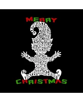 La Pop Art Boys Christmas Elf Word Long Sleeve T-Shirt