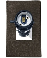 Lalia Home Lexington 21" Leather Base Modern Decor Bedside Table Lamp with Usb Charging Port