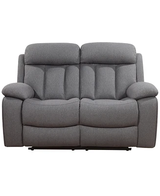 Fletcher 59.8" Stain-Resistant Polyester Reclining Loveseat