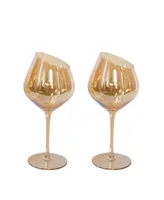 Jeanne Fitz Slant Red Wine Glasses, Set of 2