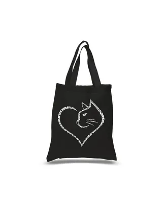 Cat Heart - Small Word Art Tote Bag
