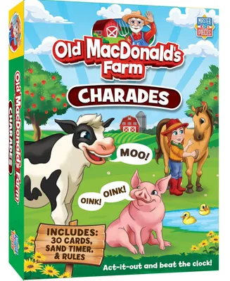 Masterpieces Old MacDonald's Farm Charades Card Game for Kids