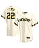 Nike Men's Christian Yelich Milwaukee Brewers Official Player Replica Jersey