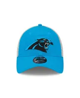 Men's New Era Blue, Natural Carolina Panthers Loyal 9TWENTY Trucker Snapback Hat