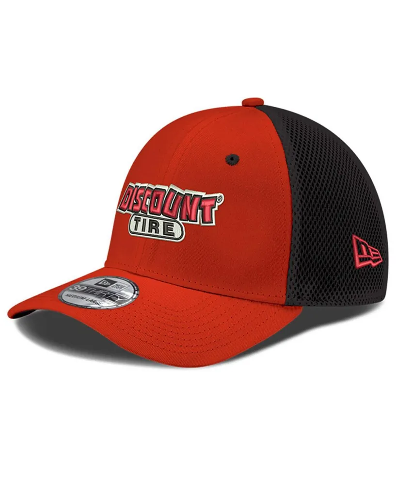 Men's New Era Red Austin Cindric Discount Tire Neo 39THIRTY Flex Hat