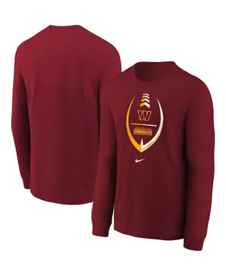 Preschool Boys and Girls Nike Burgundy Washington Commanders Icon Football Performance Long Sleeve T-shirt