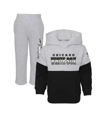 Toddler Boys and Girls Black, Heather Gray Chicago White Sox Two-Piece Playmaker Set