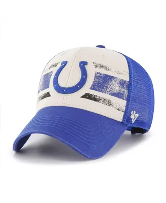 Men's '47 Brand Cream Indianapolis Colts Breakout Mvp Trucker Adjustable Hat