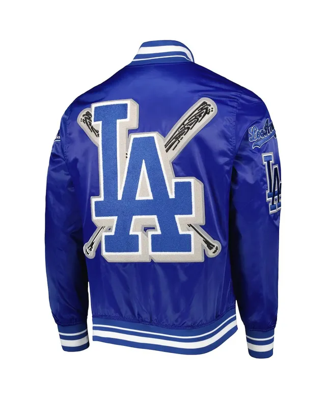 Mitchell & Ness Men's White Los Angeles Dodgers City Collection Satin  Full-Snap Varsity Jacket - Macy's