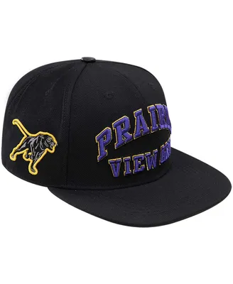 Men's Pro Standard Black Prairie View A&M Panthers Arch Over Logo Evergreen Snapback Hat