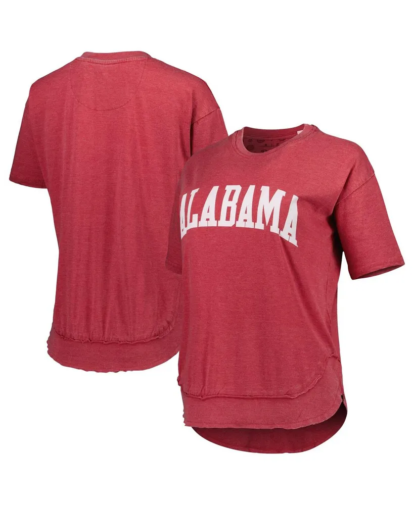 Women's Pressbox Crimson Alabama Crimson Tide Arch Poncho T-shirt