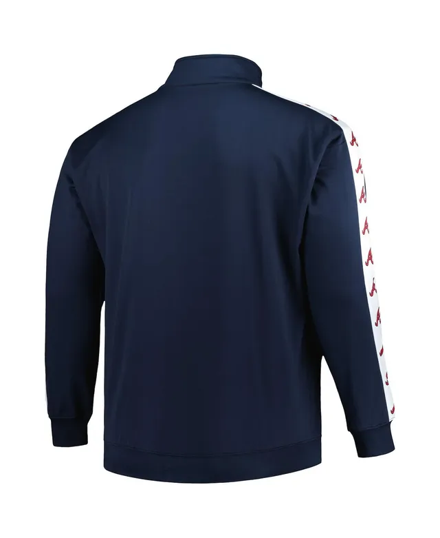 Atlanta Braves JH Design Big & Tall Full-Snap All-Leather Jacket