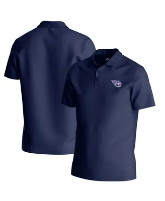 Men's Navy Tennessee Titans Big and Tall Birdseye Polo Shirt