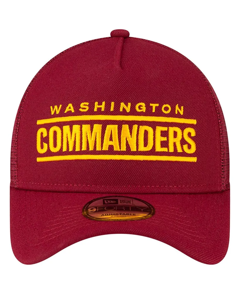 Men's New Era Burgundy Washington Commanders A-Frame Trucker 9FORTY Adjustable Hat