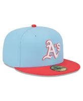 Men's New Era Light Blue, Red Oakland Athletics Spring Color Two-Tone 59FIFTY Fitted Hat