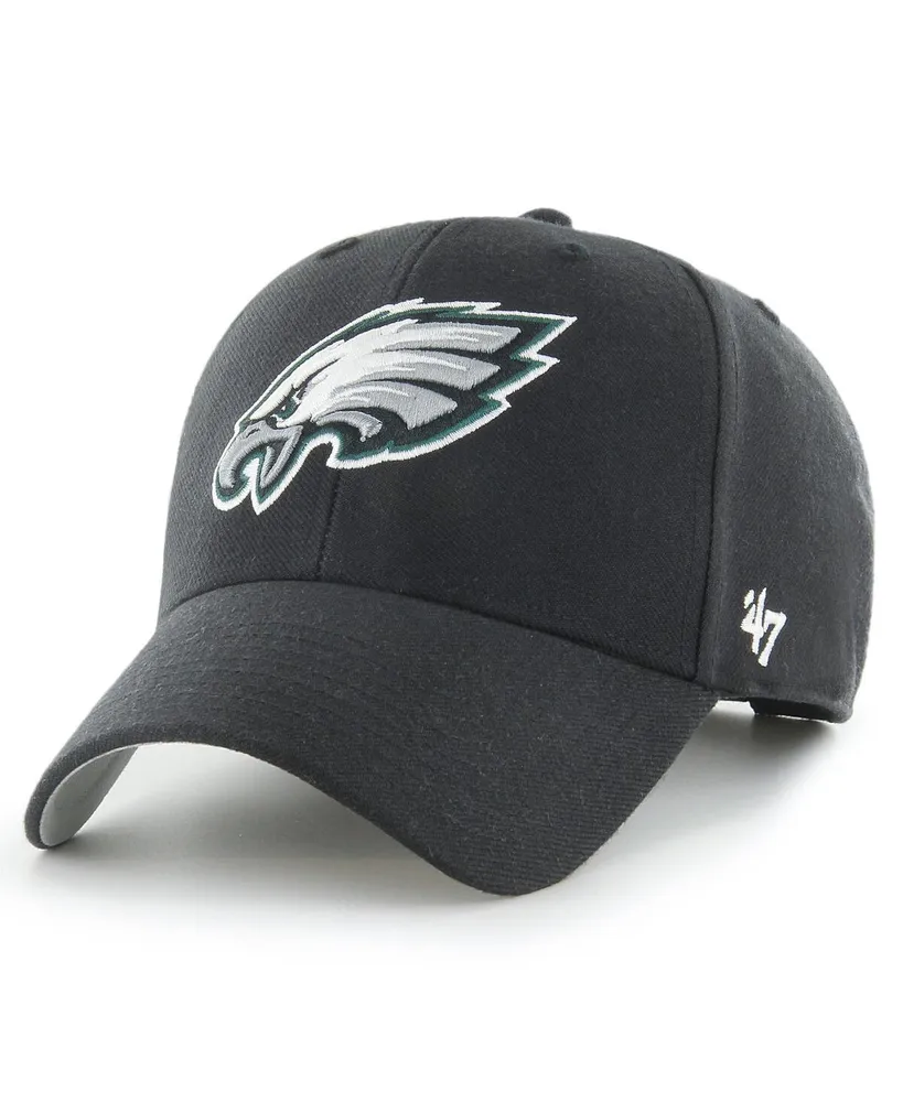 Men's '47 Brand Black Philadelphia Eagles Mvp Adjustable Hat