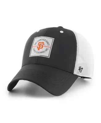 Men's '47 Brand Black San Francisco Giants Disburse Mvp Trucker Adjustable Hat