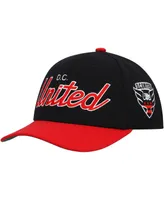 Men's Mitchell & Ness Black D.c. United Team Script 2.0 Stretch Snapback Hat