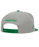 Men's Mitchell & Ness Gray Oakland Athletics Cooperstown Collection Away Snapback Hat