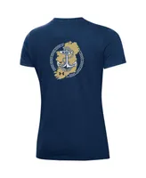 Women's Under Armour Navy Midshipmen 2023 Aer Lingus College Football Classic Performance Cotton T-shirt