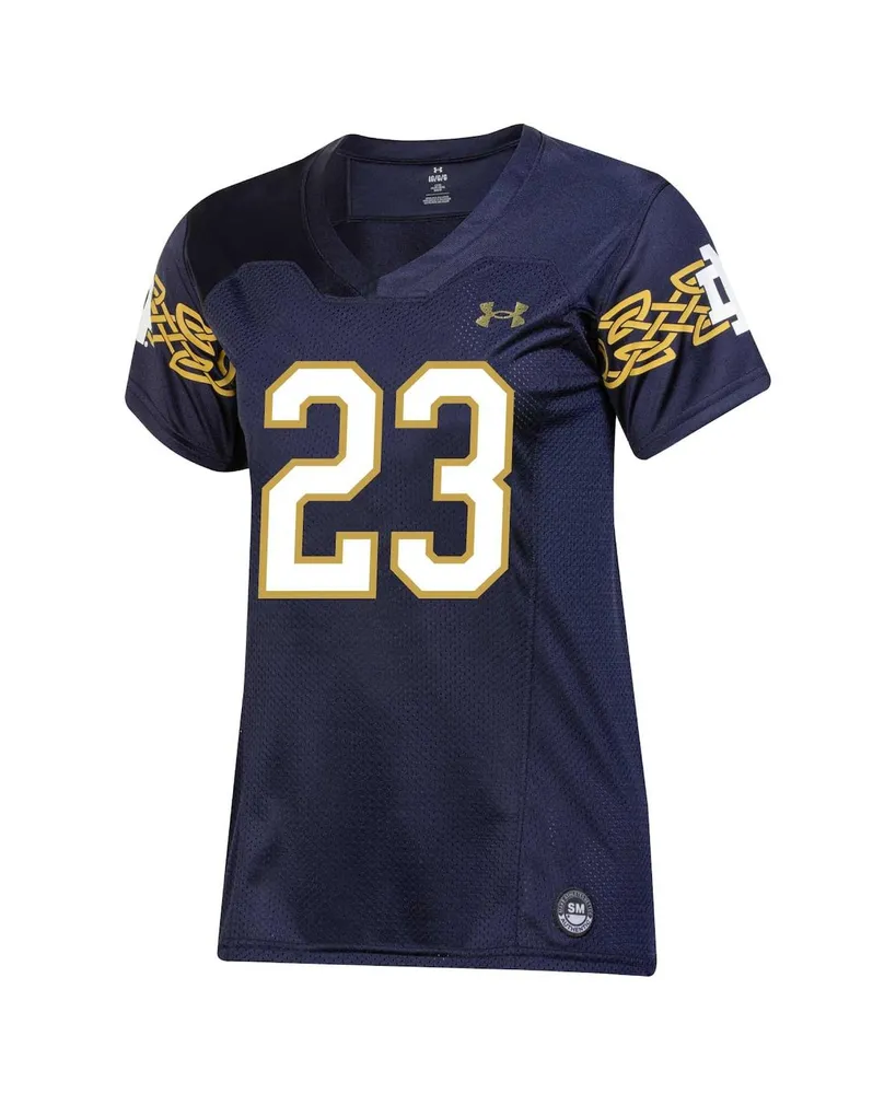Women's Under Armour Navy Notre Dame Fighting Irish 2023 Aer Lingus College Football Classic Replica Jersey