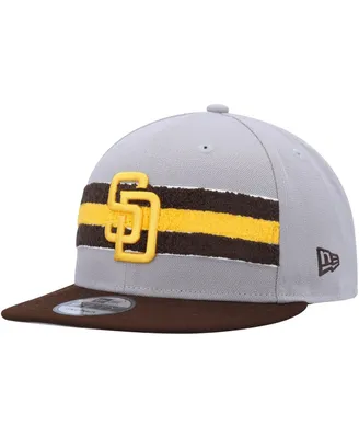 Men's New Era Gray, Brown San Diego Padres Band 9FIFTY Snapback Hat