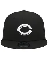 Men's New Era Black Cincinnati Reds Trucker 9FIFTY Snapback Hat