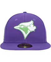 Men's New Era Purple Toronto Blue Jays Lime Side Patch 59FIFTY Fitted Hat