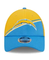 Men's New Era Gold, Powder Blue Los Angeles Chargers 2023 Sideline 9FORTY Adjustable Hat