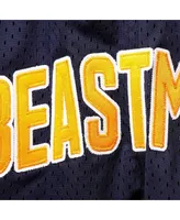 Men's Royal, Yellow Beast Mode Varsity Basketball Shorts