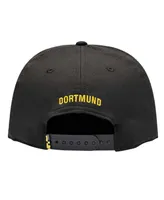 Men's Fan Ink White Borussia Dortmund Avalanche Snapback Hat