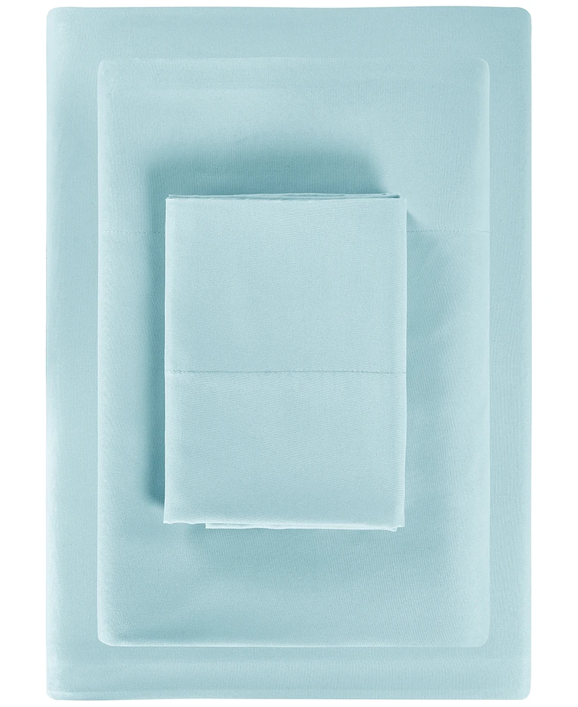 Sunham Microfiber Easy Care Solid 3-Pc. Sheet Set, Twin