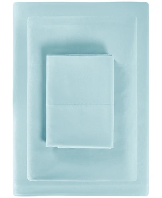 Sunham Microfiber Easy Care Solid 3-Pc. Sheet Set, Twin