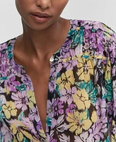 Mango Women's Floral Textured Blouse