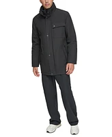 Marc New York Men's Harcourt Car Coat with an Attached Self Fabric Bib