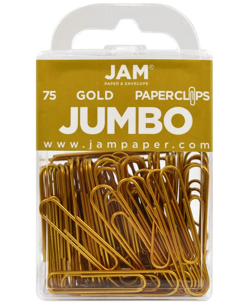 Jam Paper Colorful Jumbo Paper Clips - Large 2" - Paperclips - 75 Pack