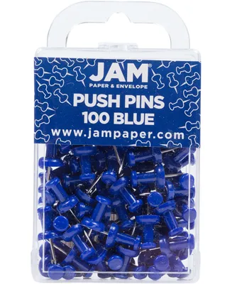 Jam Paper Colorful Push Pins - Push Pins - 100 Per Pack